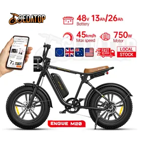 EU 창고 영국 현지 주식 Dropshipping 750w 모터 13AH 26AH 듀얼 배터리 ENGWE M20 1000w 전기 자전거