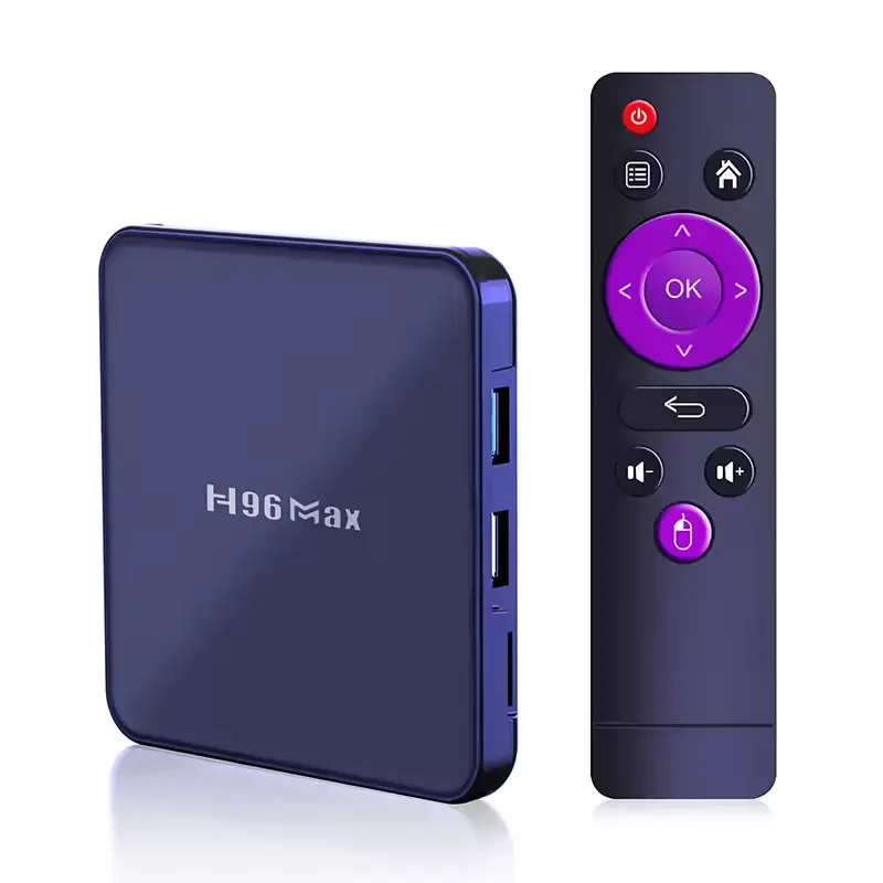 Venda quente Android 12 TV Box H96 Max V12 Smart RK3318 Dual Wi-Fi Media Player Set Top Box H96MAX V12