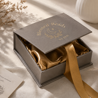 Boîtes cadeaux rigides de luxe personnalisées avec emballage en soie pour maquillage, perruques, oud et attar