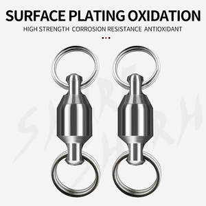 Connecteurs d'hameçons à anneau <span class=keywords><strong>fendu</strong></span> en acier inoxydable de pêche pivotante à roulement à billes haute résistance pour l'eau salée - Product Image 5