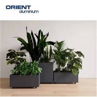Jardinière cubique en acier corten personnalisée Plante carrée en métal antirouille Pots de fleurs Boîte d'extérieur Jardinières