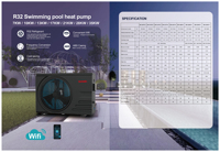 Sunrain R32 28kW 220-240V 50/60Hz Wifi Smart DC Inverter Bomba de calor de aire a agua para calefacción y refrigeración de piscinas