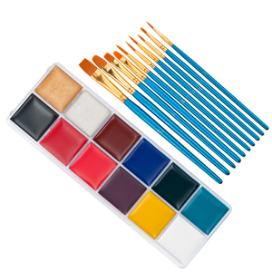 <strong>Professional</strong> Festivals Makeup Non-toxic Children Safe 12 Colors <strong>Face</strong> &amp; Body <strong>Painting</strong> <strong>Kit</strong> with Brush - Product Image 5