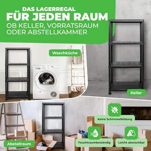 Ensemble de rangement modulaire robuste à 4 <span class=keywords><strong>étagère</strong></span>s Protection contre la corrosion Système d'<span class=keywords><strong>étagère</strong></span>s de rangement en plastique - Product Image 4