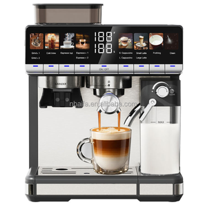 Macchina per Caffè Espresso Domestica Digitale Aifa in Acciaio Inox 1350W con Serbatoio per Latte <span class=keywords><strong>Russo</strong></span>, per Caffè Freddo, Latte e Cappuccino - Product Image 6
