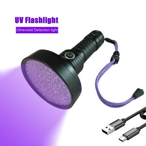 Tipo C <span class=keywords><strong>UV</strong></span> 395nm Lanterna LED Portátil Ultravioleta Luz Negra <span class=keywords><strong>AC</strong></span> Vazamento Detecção Recarregável Para Pet Urina Seco Manchas Tocha - Product Image 1