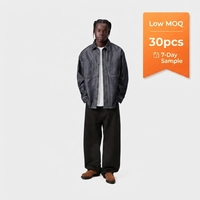 Chemise de travail en jean surdimensionnée pour homme, imprimé automne, en sergé, boutonnée, avec surpiqûres contrastées, décontractée, à manches longues, séchage rapide, respirante
