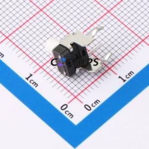 1-1825027-7 Tactile Switch Bent Lead Through Hole,6x6mm Switch Single Pole Single Throw Round Button 1.6N Right Angle Insert - Product Image 2