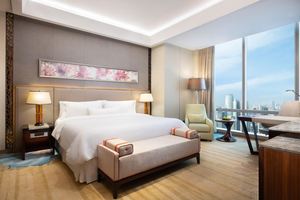 The Westin <span class=keywords><strong>Jakarta</strong></span> Hotel Boutique Muebles de hotel Juegos de dormitorio estándar Cama de matrimonio Muebles de dormitorio de hotel modernos de madera maciza - Product Image 3