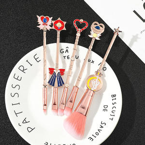 ชุดแปรงแต่งหน้าด้ามโลหะผสม 5 ชิ้น ลายการ์ตูนทำมือ ขนแปรงสังเคราะห์ สีปรับแต่งได้ ดีไซน์แปลกใหม่ - Product Image 3