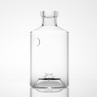 Bottiglia in Vetro Extra Flint da 700ml Personalizzata, Forma Rotonda Stubby con Tappo in Sughero per Liquori, Confezionamento in Vetro e Promozione del Marchio