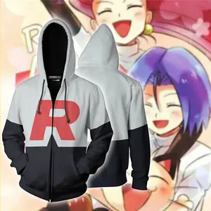 2021 Shopify Team Rocket Jessie Musashi James Kojirou Rits Trui Game Anime Cosplay Sweatshirt Hoodies