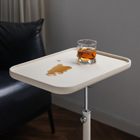 Table d'appoint pliable réglable en hauteur, brevetée, style nordique, en bois multicouche, rotative à 360°, en métal, multi-usage, pour ordinateur portable, mobilier de maison