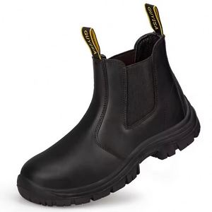 LB1079N-1 Best Selling Anti Smashing Waterproof Genuine <b>Leather</b> <b>Work</b> <b>Boot</b> with Steel Toe, Chelsea Safety <b>Boot</b> No Lace - Product Image 3