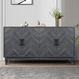 Credenza Stile Vintage a 4 Ante, Mobile di Stoccaggio in Legno, Design Rinforzato per Uso Domestico - Product Image 1