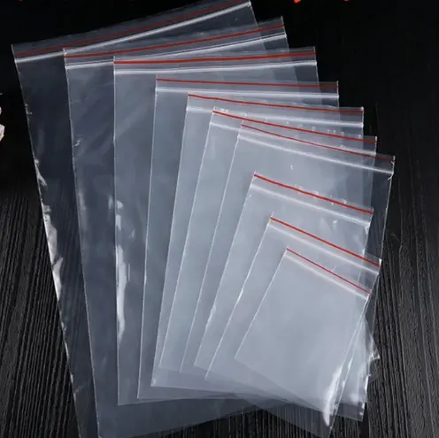 Emballage en plastique PE personnalisé petits sacs à fermeture éclair transparents sac en plastique sac à fermeture éclair zip-lock