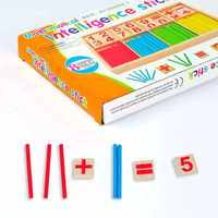 Bâtons de comptage en bois pour enfants Montessori jeux de puzzle d'apprentissage éducatif précoce pour enfants garçons filles matériel en papier