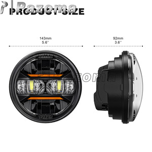 Phare de <span class=keywords><strong>moto</strong></span> 5,75 pouces 30W DOT pour Harley Davidson Sportster Dyna Softail | Installation facile, prêt à l'emploi - Product Image 5
