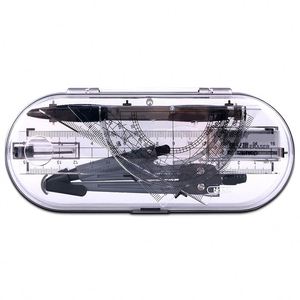 Juego de Reglas de Matemáticas de 8 Piezas, Juego de Compás y Transportador Geométrico Escolar con Caja de Almacenamiento - Product Image 3