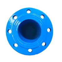 Tuyau droit à double bride DN100 700 mm en fonte ductile finition bleu brillant avec corps de protection interne en résine