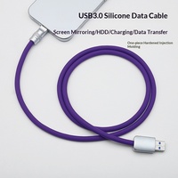 Kabel Data Silikon Cair USB-A Tipe-C Grosir dengan Pengisian Cepat 60W dan Kecepatan Transfer 10 Gbps (USB 3.0 Gen 2)