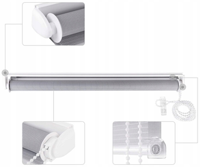 Mini Zebra Blinds for <strong>Windows</strong>, Roller Blinds <strong>Windows</strong> Shades,Dual Layer Light Control for Day and Night - Product Image 6