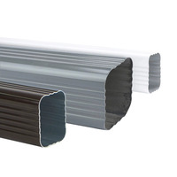 Gouttières en aluminium : Prix usine, vente en gros, gouttière rectangulaire ondulée en aluminium pour drainage de toiture