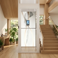 Ascenseur panoramique à traction certifié CE pour maison, capacité 400 kg, pour maisons de 2 à 6 étages