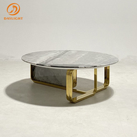 Table basse de luxe meubles pour salon table ronde en marbre table basse en marbre noir or