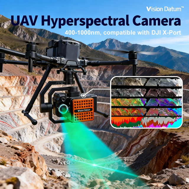 High SNR 400-1000nm 1920P UAV Hyperspectral Camera for Mineral Exploration