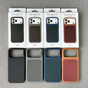 Étuis de téléphone en cuir à carreaux L159 pour Samsung S24 S25 Ultra, coque de protection mobile pour iPhone 17 16 15 14 Pro Max Air - Product Image 1