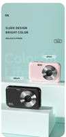 Disparar cámaras digitales que combinan con tarjeta SD de 32GB Cámara pequeña compacta para niños Niños Niñas FHD 1080P Cámara para niños Punto de 44MP