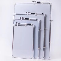 Tableau d'écriture double face effaçable pour enfants ZZ, pour la maison, le bureau et l'enseignement, en plastique, avec bord en aluminium, magnétique, modèle UV 20x30