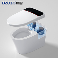 Offre Spéciale : WC intelligent monobloc avec réservoir intégré, siège chauffant et télécommande, forme allongée