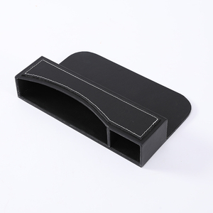 高級感のある黒のビジネスデスクオーガナイザー、PUレザー製オフィスデスクアクセサリーセット、デスクパッド、ファイル収納デバイス - Product Image 4