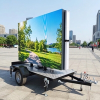 Écran LED P5 2560x1280mm Haute Définition Pleine Couleur, Écran Vidéo LED Rotatif à 360° pour Remorque, Affichage LED pour le Transport