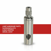 Nouvel ensemble de supports de suspension réglables pour luminaires de plafond en laiton et cuivre avec clips pour câbles métalliques