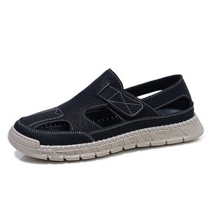 Sandalias Planas para Hombre, Punta Abierta, Cierre de Velcro, Suela de Goma, Entresuela de PHYLON, Color Sólido, Zapatos Casuales para Todas las Temporadas - Product Image 5