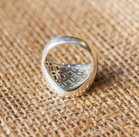 Bague en acier inoxydable 316L avec sceau du Prophète Muhammad, bague islamique pour le petit doigt, gravée à la main, bijoux arabes de haute qualité faits à la main