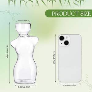 Newtay elegante jarrón <span class=keywords><strong>de</strong></span> cristal con silueta femenina para propagación <span class=keywords><strong>de</strong></span> <span class=keywords><strong>aguacate</strong></span> decoración del hogar bombillas esquejes <span class=keywords><strong>de</strong></span> plantas macetas para - Product Image 2