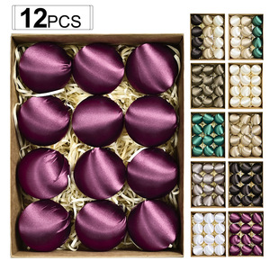 Nuevas Decoraciones Navideñas Colgantes de Bolas de Terciopelo Brillante, Adornos Festivos para Árbol de Navidad, XM0188S - Set de Regalo de Bolas de Satén - Product Image 3