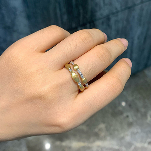 อาซูโอ เรียล วินเทจ จิวเวลรี่ 18K แหวนทองคำแท้สีเหลืองเพชรธรรมชาติแฟชั่นแหวนของขวัญสำหรับผู้หญิงสวมใส่ทุกวัน AU750 - Product Image 6