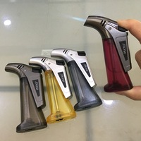 Mini briquet torche à jet droit bleu coupe-vent pour cigares, moxibustion et soudure