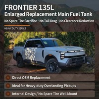 Tangki Bahan Bakar Tambahan Jarak Jauh New Frontier 135L Aksesoris 4x4 Pengganti Langsung Tangki Bensin Paduan Al Mg untuk Frontier