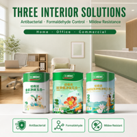 Peinture émulsion intérieure inodore trois-en-un Three Trees, revêtement mural lavable pour chambre, salon / lieu de travail, sans formaldéhyde