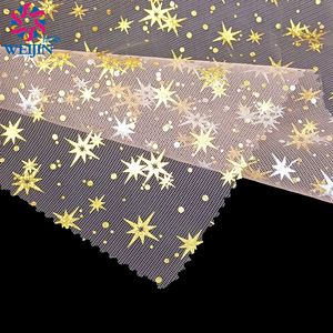 Custom Polyester Vergulde Glanzende Venus Mesh Stof Net Tule Folie Glanzende Power Mesh Kleding Partyrok Decoratie - Product Image 1