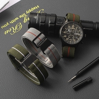 Bracelets de montre en toile de nylon élastique de luxe OEM personnalisés 20mm 22mm pour femmes et hommes