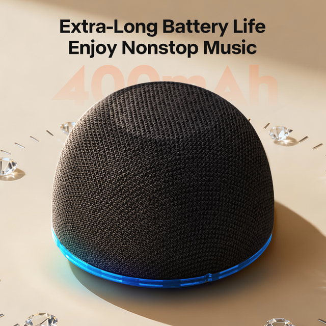 Fabric Wrapped Magnetic Wireless Speaker 360° Surrounding Portable Design and Strong Magnetic Attachment for Audio Enhancement