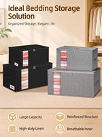 Sac de rangement multifonctionnel moderne avec fenêtre transparente, capacité 20-35L, pour l'organisation de vêtements, couettes, couvertures et le rangement dans la garde-robe
