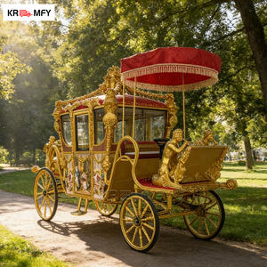 Carruaje Real Eléctrico con Caballos para Bodas, Fiestas y Celebraciones de Lujo, 4-6 Asientos, Llantas Sólidas - Product Image 6